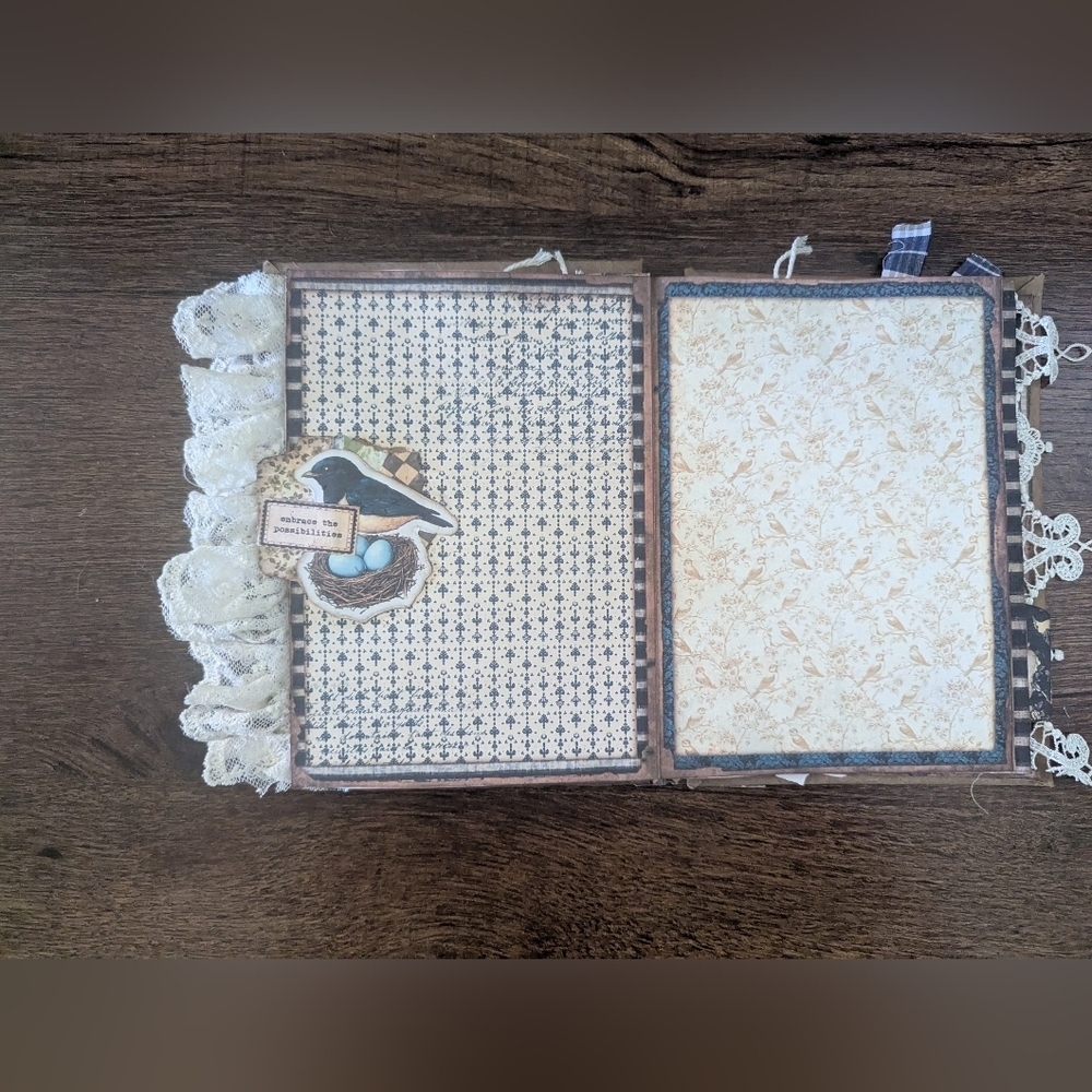 🌻Vintage Cinema Floral Junk Journal-Handmade- Recycled-Primitive-Rustic/ Nature - Picture 6 of 11